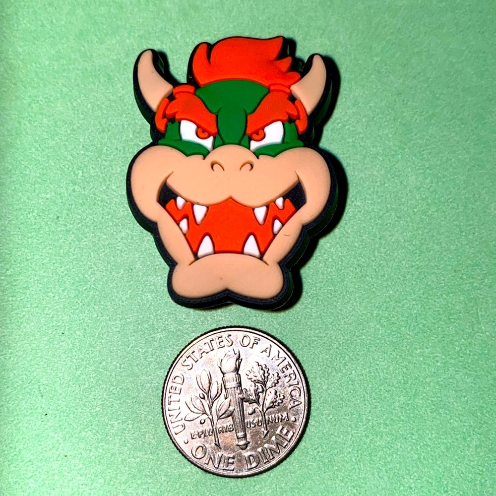(10 for $15) Bowser Super Mario Bros Nintendo Crocs Shoe Charms